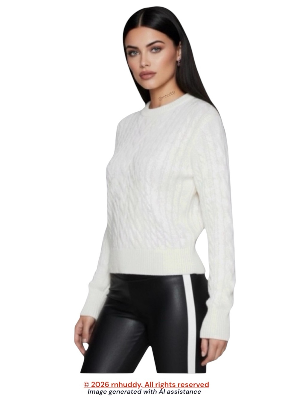 NWT J.Crew XXL white cotton diagonal cable knit sweater